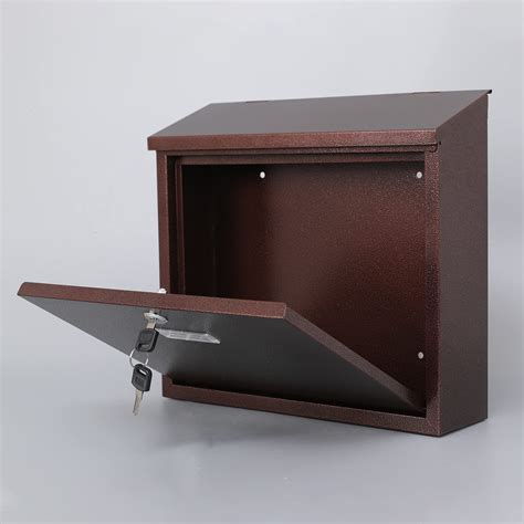 metal box with lock 12.5 x 9 x 10|xydled Mail Boxes with Key Lock,Locking Mailbox .